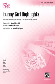 Funny Girl Highlights SATB choral sheet music cover Thumbnail